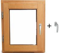 Fenetre Bois 1 Vantail H45 x L40 cm Côte Tableau Tirant Gauche, poignee (ref 010220F9)