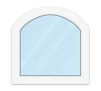 Fenêtre cintre surbaissé 1 vantail, pvc, aluplast IDEAL 4000, blanc, 600 x 600 mm, configurer individuellement