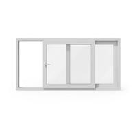 Fenêtre coulissante 200x100 - Grande largeur pour apport lumineux
