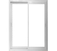 Fenetre Coulissante Aluminium H105 x L100 cm Blanc 2 vantaux