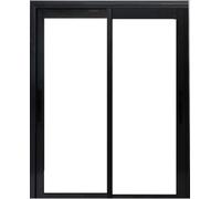 Fenetre Coulissante Aluminium H115 x L120 cm Gris Gris Anthr 2 vantaux