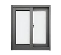 Fenêtre coulissante horizontale en aluminium avec poignée de verrouillage, abri de ventilation en verre trempé pour usage domestique (80 x 140 cm) - Durable, sûr, économe en énergie
