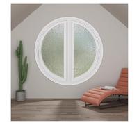 Fenêtre de cabanon affleurante avec vitrage Opaque, Design en Forme de Lune à axe Central pivotant pour Une lumière Naturelle et Une Ventilation optimales dans Les Chambres, cabanes de Jeux,