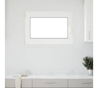 Fenêtre de cave en PVC 90 x 50 cm avec fonction pivotante et système à | Cadre en PVC, verre, système multi-chambres, joint de bord, fonction d'inclinaison et de rotation, pour bâtiments