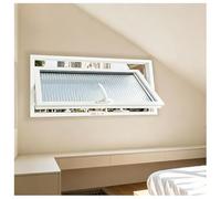 Fenêtre de sous-Sol basculante en Aluminium, Fenêtre de Salle de Bain | Ventilation rotative à 360° Fenêtres coulissantes encastrées Fenêtres coulissantes de sous-sol(42x26in/105x65cm)
