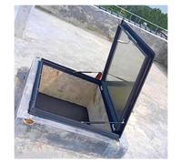 Fenêtre de toit de lucarne en verre trempé isolée robuste, porte de trappe d'accès au toit commerciale avec poignée et amortisseur à gaz(24x32in(61x81.2cm))