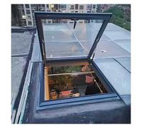 Fenêtre de toit en aluminium 400 x 400/600 x 600/900 x 900 mm - Éclairage de toit plat multi-angle idéal pour les vérandas, greniers et toits de construction - Améliore la lumière naturelle