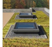 Fenêtre de toit plat fixe 60x60 cm - Skylight étanche à apport lumineux maximal