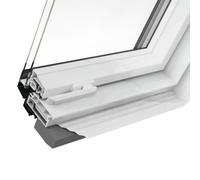 Fenêtre de toit, PVC, made by Roto, R4/7 Plus, 54x78 cm, par rotation, couleur intérieure blanc, couleur extérieure anthracite