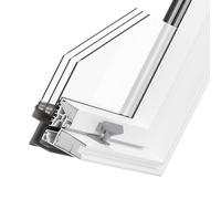 Fenêtre de toit, PVC, RoofLite+ Solid PVC, 55x78 cm, par rotation, couleur intérieure blanc, couleur extérieure anthracite