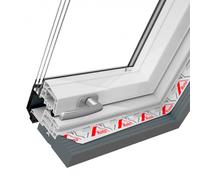 Fenêtre de toit, PVC, Roto R6, 54x78 cm, par rotation, couleur intérieure blanc, couleur extérieure anthracite