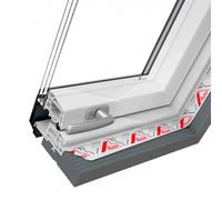Fenêtre de toit, PVC, Roto R8, 54x78 cm, par projection-rotation, couleur intérieure blanc, couleur extérieure anthracite