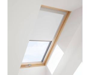Fenêtre de toit stores blanc, bois, RoofLite+ made by Velux Group, Slim Pine, 55x78 cm, couleur intérieur Pin, couleur extérieur antracite