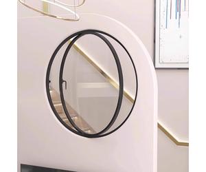 Fenêtre de Ventilation pivotante, hublot Rond en Verre trempé pour Salle de Bain et abri de Jardin, Montage encastré (diamètre 62 cm) - Ouverture Ronde Polyvalente pour Une luminosité et Un