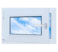 Fenêtre en PVC, blanche, dimensions 60x40, orientation gauche, dimensions du cadre 600x400 mm, avec système de ventilation et de fermeture, double vitrage