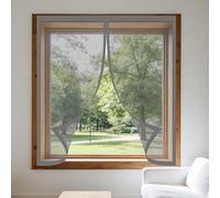 Fenêtre Moustiquaire Magnétique 145 x 175 cm Perçage Maille Ultra Fine Moustiquaire Fenêtre Aimantée à Mailles Précises Installation Facile pour Balcon, Chambre et Salon, Gris