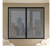 Fenêtre Moustiquaire Magnétique 70 x 145 cm Automatiquementfermé, Sans Percer Moustiquaire Porte Fenetre Magnétique Installation Facile pour Balcon, Chambre et Salon, Noir