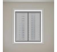 Fenêtre Moustiquaire Magnétique 70 x 145 cm Perçage Maille Ultra Fine Moustiquaire de Balcon Amovible, Facile à Installer pour Balcon, Chambre et Salon, Gris