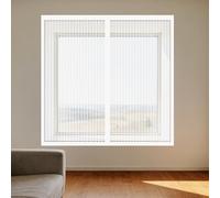 Fenêtre Moustiquaire Magnétique 70 x 95 cm Aimants Puissants Fermeture Rideau de Porte Antimoustique Installation Facile pour Balcon, Chambre et Salon, Blanc