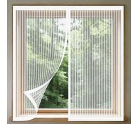 Fenêtre Moustiquaire Magnétique 70 x 95 cm Automatiquementfermé, Sans Percer Aimantée Auto Adhésif en Maille Installation Facile pour Balcon, Chambre et Salon, Blanc