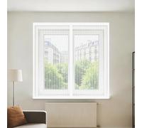 Fenêtre Moustiquaire Magnétique 90 x 135 cm Automatiquementfermé, Sans Percer Magnétique Moustiquaire Sans Espace, Amovible, Facile à Installer Adaptée à Toutes Fenêtres, Blanc