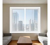 Fenêtre Moustiquaire Rideau Moustiquaire 70 x 130 cm Aimants Puissants Fermeture Magnétique Installation Facile pour Chambre, Couloirs, Porte Patio, Blanc