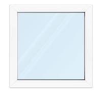 Fenêtre PVC 80x80 cm ou sur mesure, aluplast ideal 4000, blanc, 800x800 mm, fenêtre fixe, 1 vantail