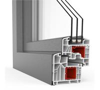 Fenêtre PVC-Aluminium, IDEAL TwinSet 8000, Blanc RAL 9016, 1 vantail, vitrage fixe, 510 x 510 mm, configuration personnalisée