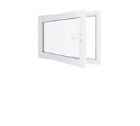 Fenêtre PVC - LxH 1000x700 mm -Triple Vitrage - Blanc -poignée à droite