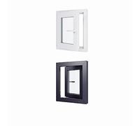 Fenêtre PVC - LxH 500x600 mm -Triple Vitrage - Bicolore blanc int/anthracite ext-poignée à droite