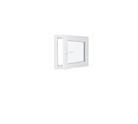 Fenêtre PVC - LxH 700x600 mm -Triple Vitrage - Blanc -poignée à gauche