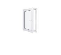 Fenêtre PVC - LxH 800x1000 mm -Triple Vitrage - Blanc -poignée à droite