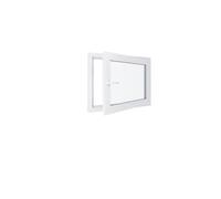 Fenêtre PVC - LxH 900x800 mm -Triple Vitrage - Blanc -poignée à gauche