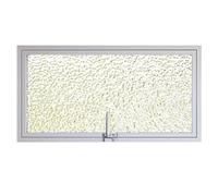 Fenêtre rectangulaire pivotante à 360° en métal avec vitrage Opaque, fenêtre à battant pivotante, fenêtre de Ventilation intégrée pour Salle de Bain intérieure ou sous-Sol (Blanc, 100 x 40 c