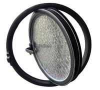 Fenêtre Ronde pivotante en Verre trempé, Montage encastré, Rotation à 360°, en Alliage d'aluminium, pour abri de Jardin, Salle de Bain, Cuisine, cabane de Jeux, Noir, 2,30 cm / 11,8 Pouces