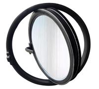 Fenêtre Ronde pivotante en Verre trempé, Montage encastré, Rotation à 360°, en Alliage d'aluminium, pour abri de Jardin, Salle de Bain, Cuisine, cabane de Jeux, Noir, 1,95 cm / 37,3 Pouces