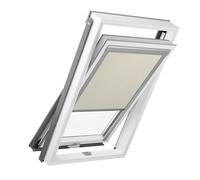 Fenêtre toit store occultant beige, PVC, RoofLite+ by Velux, Solid PVC, 55x78 cm, int. Blanc, ext. gris