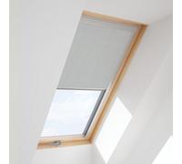 Fenêtre toit store occultant gris clair, Bois, RoofLite+ by Velux, Slim Pine, 55x78 cm, int. Pin