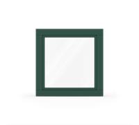 Fenêtre vert mousse RAL 6005, profilé en bois classique 68 mm, 1 vantail vitrage fixe, 510 x 510 mm, configuration personnalisée
