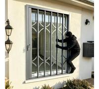 Fenêtres Sécurité Pliantes, Grille Sécurité Fenêtre Verticale Aluminium | Garde-corps Fenêtre Réglable L'intérieur D'un Appartement, Protection Contre Chutes(WxH 20x38in/51x97cm)