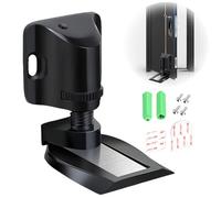 FENGCHUANG Butée de Porte Magnétique Noir Cale Porte Bloc Porte, Arrêt de Porte Magnétique Alliage de Zinc Finition Chrome, Bloc Porte Aimanté Solide Avec Adhésif et Vis