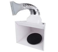 Fengda Aerographe Cabine d'aspiration Boîte de pulvérisation avec lumières LED et Plateau tournant pour la pulvérisation de modèles, d'artisanat, de décoration de gâteaux, d'ongles, etc