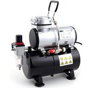 Fengda Compresseur Aerographe Professionnel FD-186 avec réservoir d’air/Régulateur de pression / 3L / 4 bars/Arrêt Auto