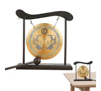 Fengg Shuii - Carillon d'art zen de bureau avec fonction support et maillet | Cloche pour méditation, décoration de la maison, bureau, bureau, cloche Fengg Shuii, cloche en cuivre, décoration de la