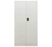 Fengshui Armoire en acier - 90 x 40 x 180 cm - 4 étagères - Gris clair | Design industriel, construction en acier, durable, pour vêtements, balai, aspirateur, penderie, classeur