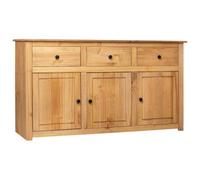Fengshui Buffet 135 x 40 x 80 cm en pin massif Panama | 3 tiroirs, 3 compartiments, robuste, facile d'entretien, montage facile