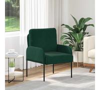 Fengshui Canapé avec coussin rond 55 cm en polyester vert foncé | Pieds en métal robuste, tissu résistant à l'abrasion, nettoyage facile, design moderne
