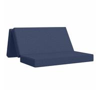 Fengshui Canapé-lit pliant Bleu 120 x 67 x 45 cm | Housse en polyester, rembourrage en mousse, mécanisme manuel, housse zippée, peu encombrant