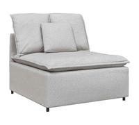 Fengshui Canapé modulaire module central 100 cm gris | Rembourrage en textilène, rembourrage en mousse, cadre en métal, respirant, durable, système modulaire