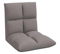 Fengshui Chaise de sol réglable en tissu taupe 55 x 61 x 57 cm | Cadre en acier, rembourrage en mousse de polypropylène, dossier réglable de 90 à 180 degrés, facile d'entretien